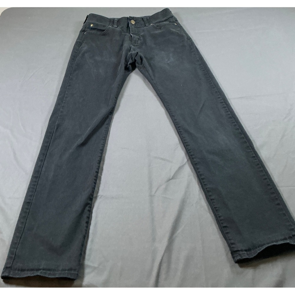 Lee Slim Straight Fit Jeans Mens 30x32 Faded Black Denim Stretch Pants 102161537